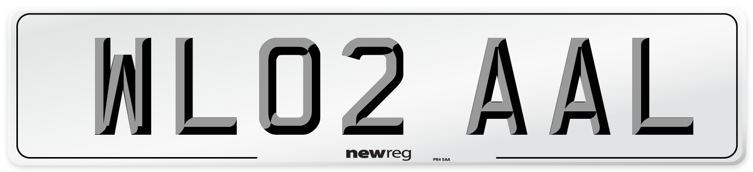 WL02 AAL Number Plate from New Reg